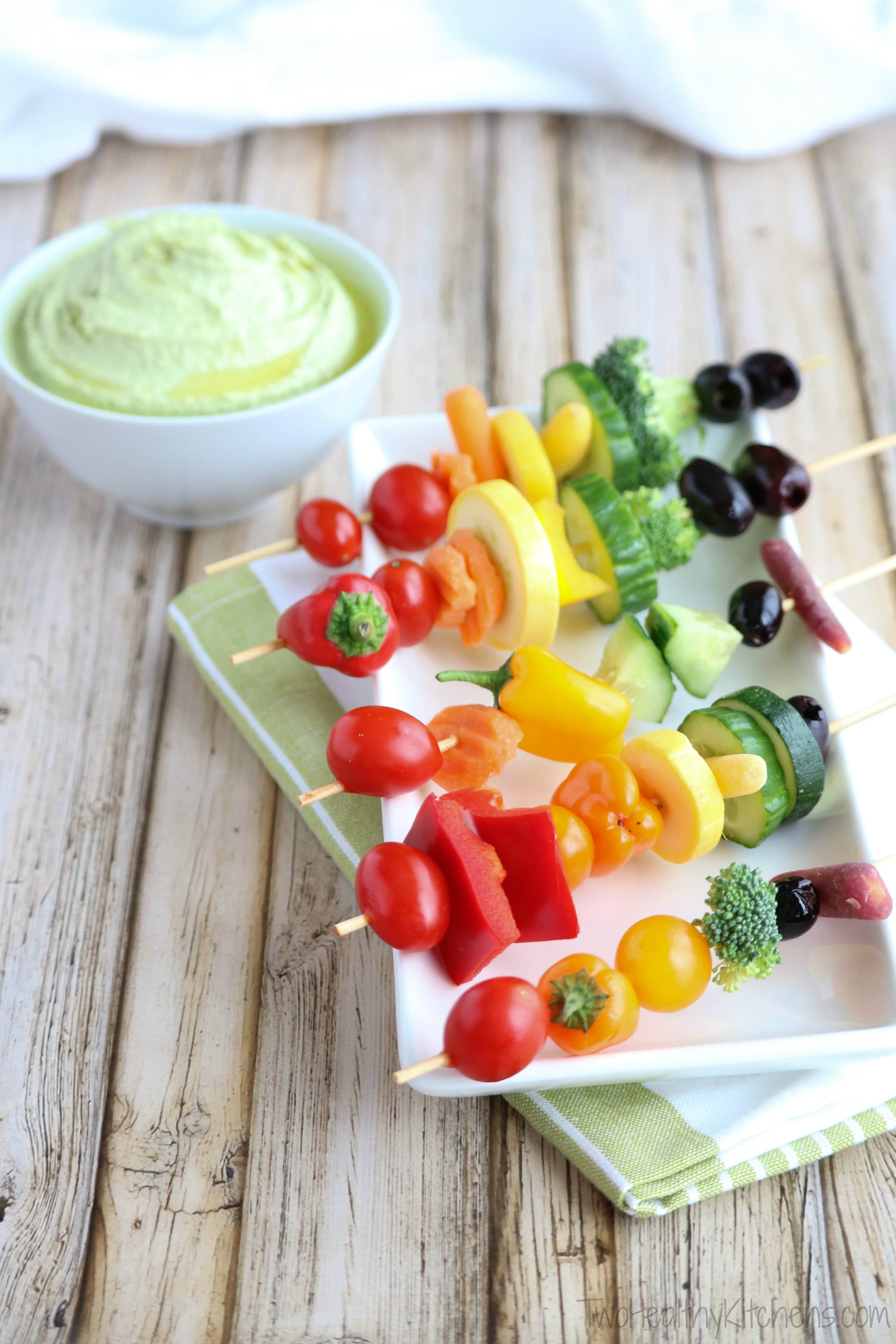 Rainbow Veggie Kabobs Two Healthy Kitchens