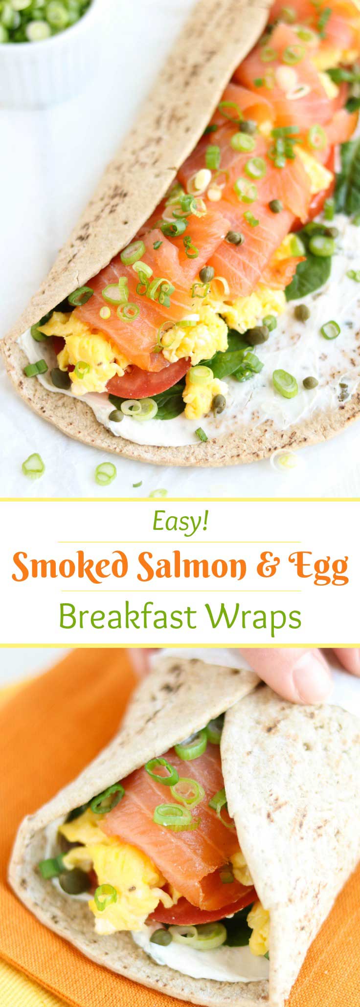 easy smoked salmon breakfast wrap - two healthy kitchens