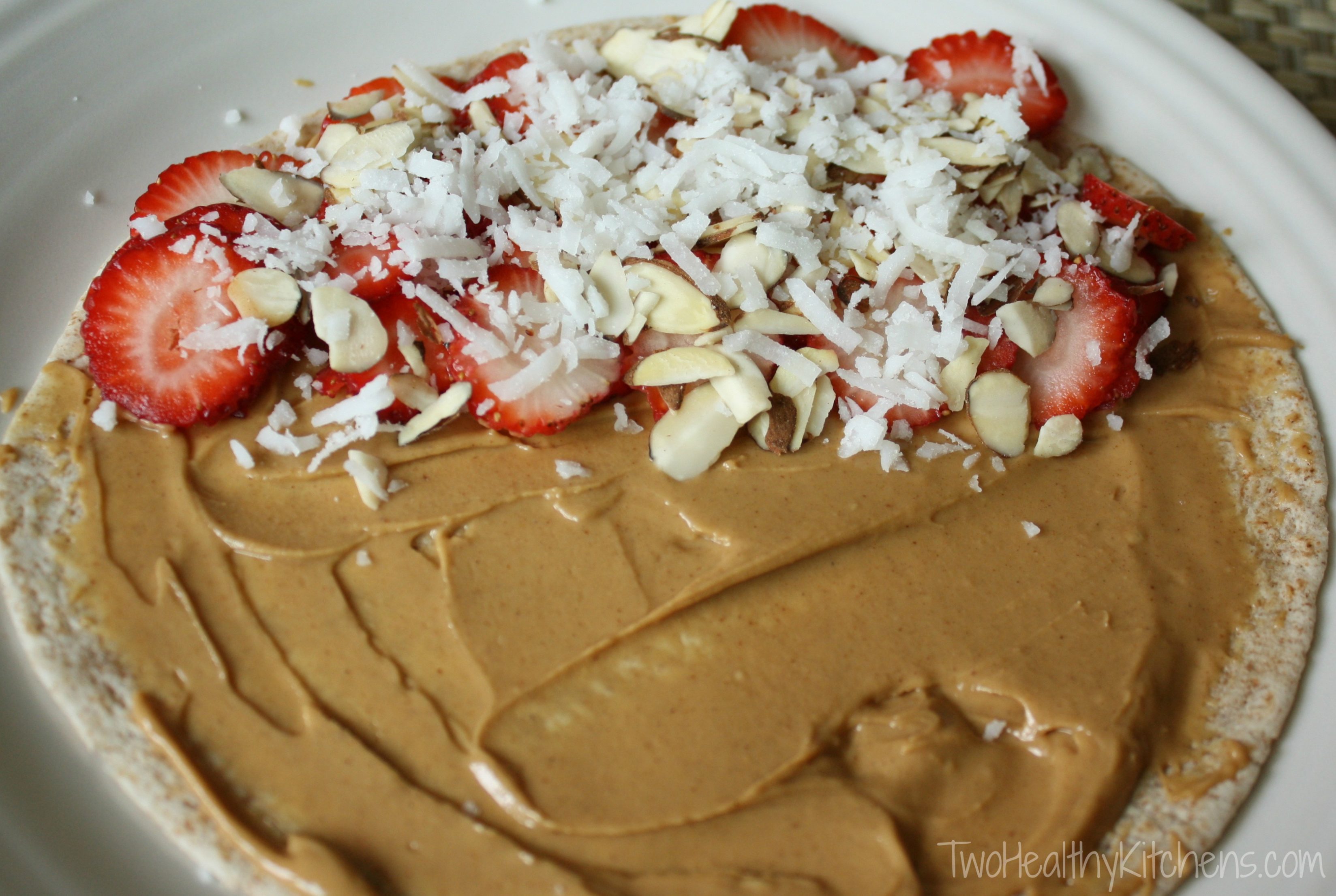 Strawberry-Peanut Butter Quesadillas Recipe {www.TwoHealthyKitchens.com}