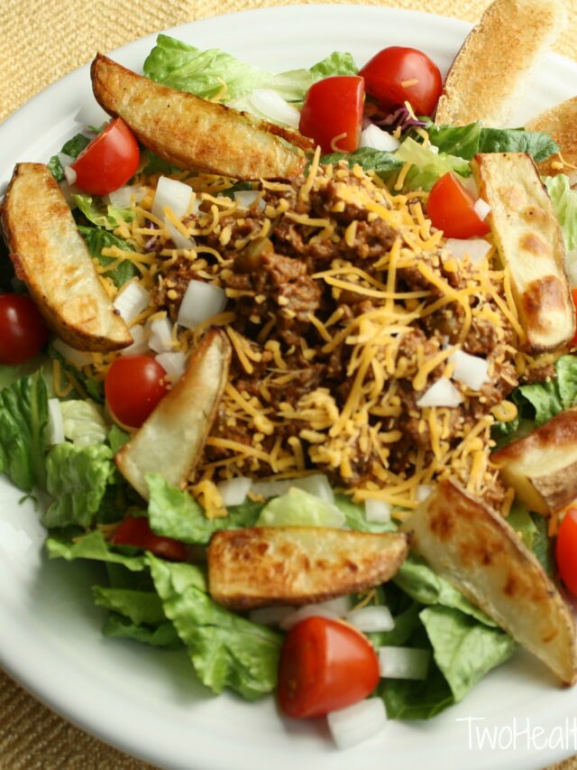 Cheeseburger Salad with Fries Story