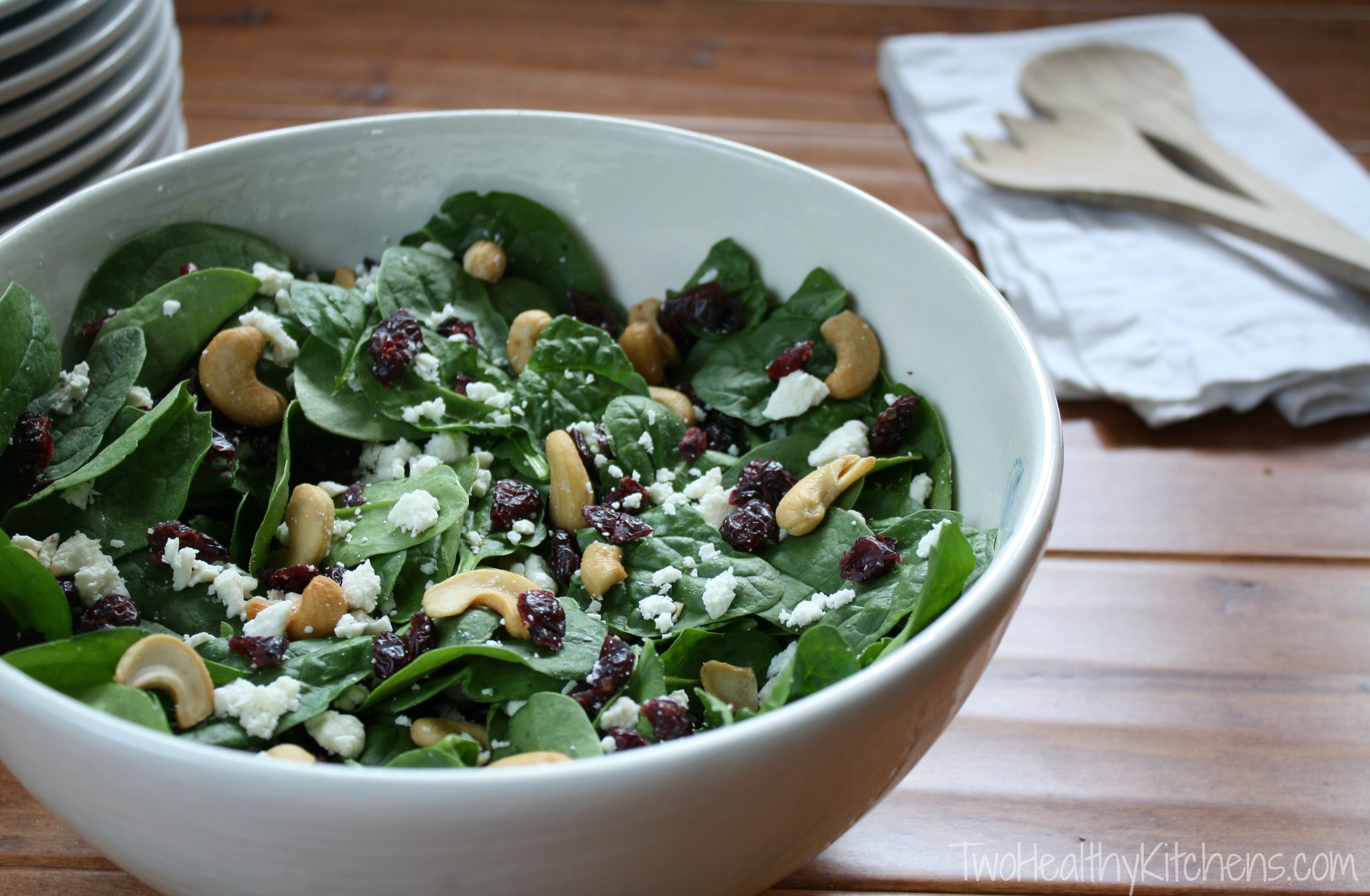 Salad With Nuts Feta And Cranberries Two Ways Salad With Nuts Feta And Cranberries Two Ways