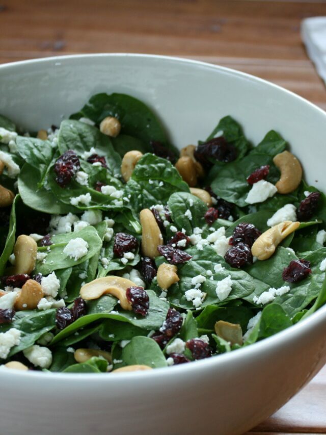 Salad with Nuts, Feta and Cranberries (Two Ways!) Story