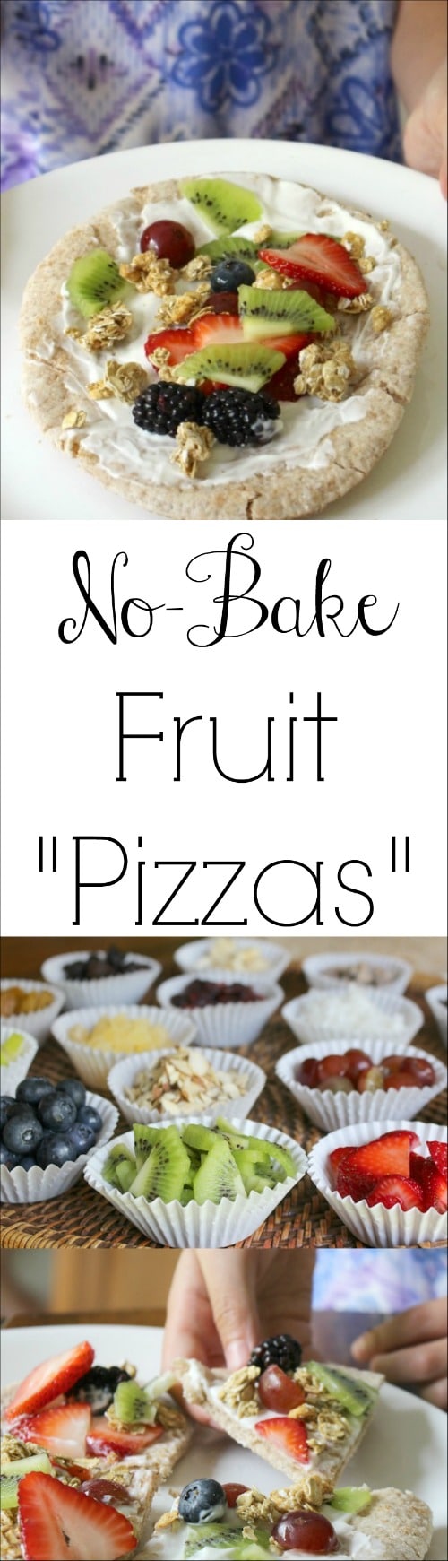 No-Bake Fruit "Pizzas" Recipe {www.TwoHealthyKitchens.com}