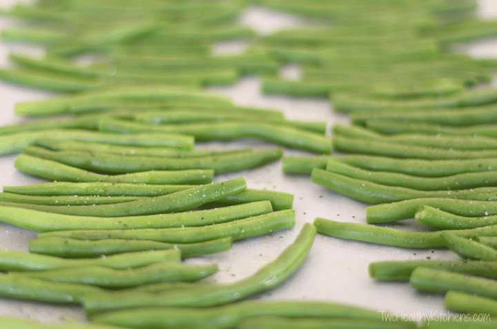 Roasted Green Beans with Balsamic-Browned Butter Recipe {www.TwoHealthyKitchens.com}