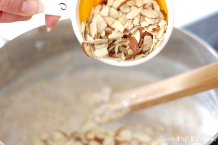 Almond Joy Oatmeal Recipe {www.TwoHealthyKitchens.com}