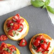 Easy Grilled Polenta with Fresh Mozzarella and Balsamic Tomatoes