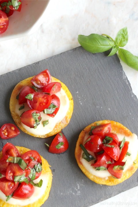 And should the rain come pouring down unexpectedly ... no worries! These cheesy polenta bites are just as great prepared under the broiler as they are on the grill! (But sorry – the broiler's not gonna help with your soggy badminton game.)