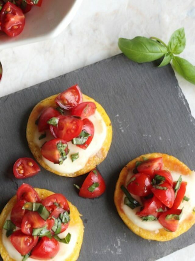 Easy Grilled Polenta with Fresh Mozzarella and Balsamic Tomatoes Story