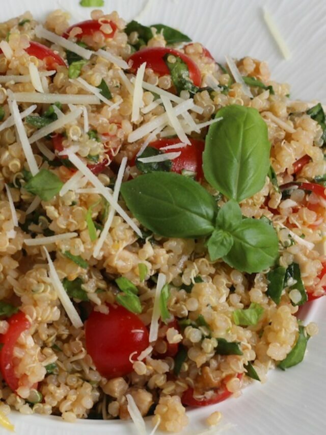 Chicken Salad with Quinoa, Tomatoes, Lemon and Basil Recipe Story