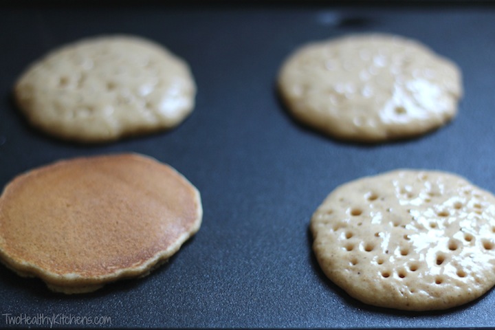 The Secrets to Perfect Whole Wheat Pancakes Recipe {www.TwoHealthyKitchens.com}