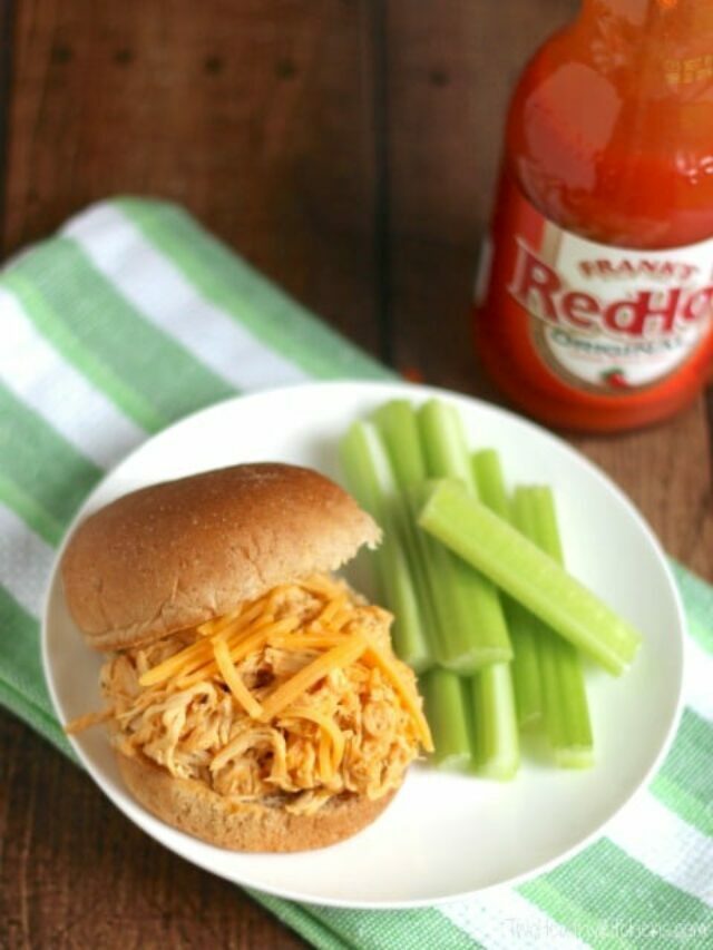 Healthy Crock-Pot Buffalo Chicken Sandwiches Recipe Story