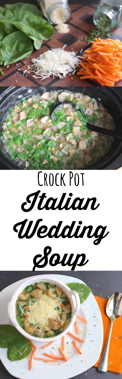 Crock Pot Italian Wedding Soup Recipe {www.TwoHealthyKitchens.com}