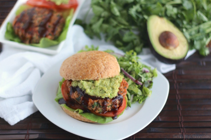 Salmon Burgers With Avocado - Kim's Cravings