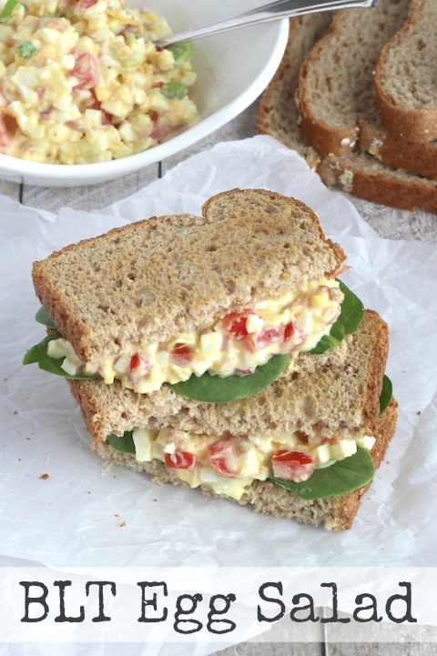 BLT Egg Salad Recipe {www.TwoHealthyKitchens.com}