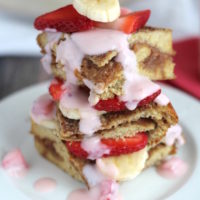 Stuffed French Toast Breakfast Casserole with Strawberries and Cream ...