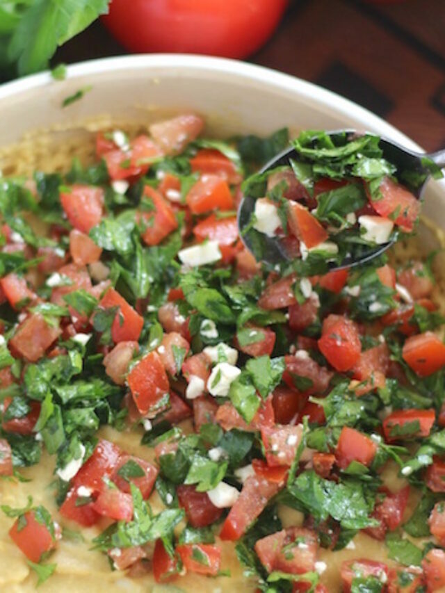 Baked Hummus Dip with Easy Tabouli Topping Recipe Story