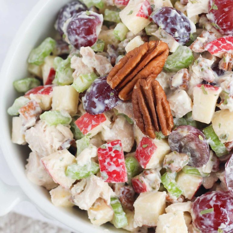 Healthy Chicken Salad With Grapes, Apples And Tarragon-yogurt Dressing 