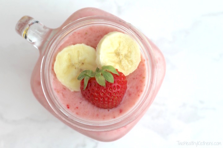 Classic Strawberry Banana Smoothie Recipe {Two Healthy Kitchens}