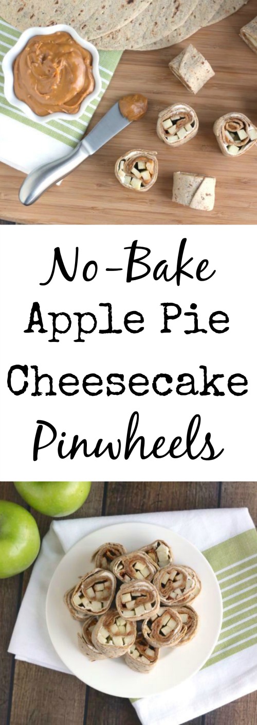No-Bake Apple Pie Cheesecake Pinwheels Recipe {www.TwoHealthyKitchens.com}