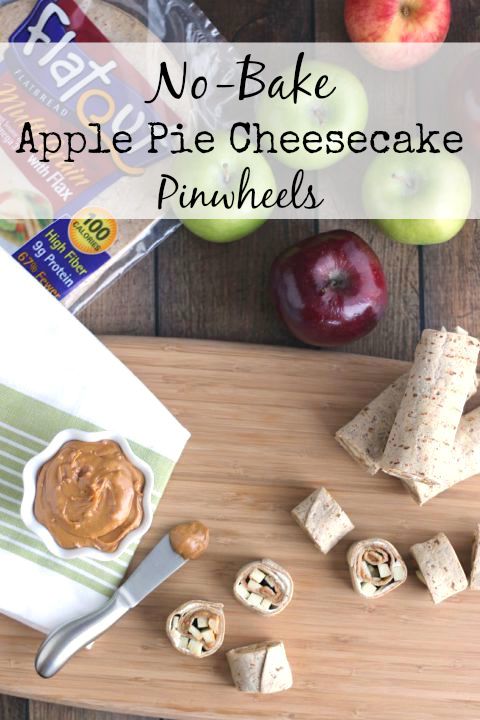 No-Bake Apple Pie Cheesecake Pinwheels Recipe {www.TwoHealthyKitchens.com}