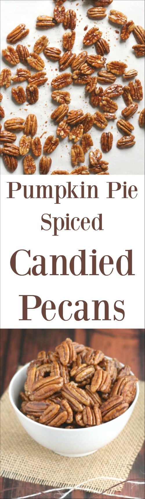 Pumpkin Pie Spiced Candied Pecans Recipe {www.TwoHealthyKitchens.com}