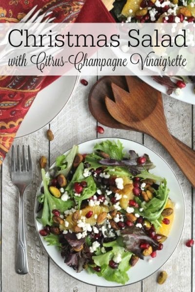 Christmas Salad with Citrus-Champagne Vinaigrette - Two Healthy Kitchens