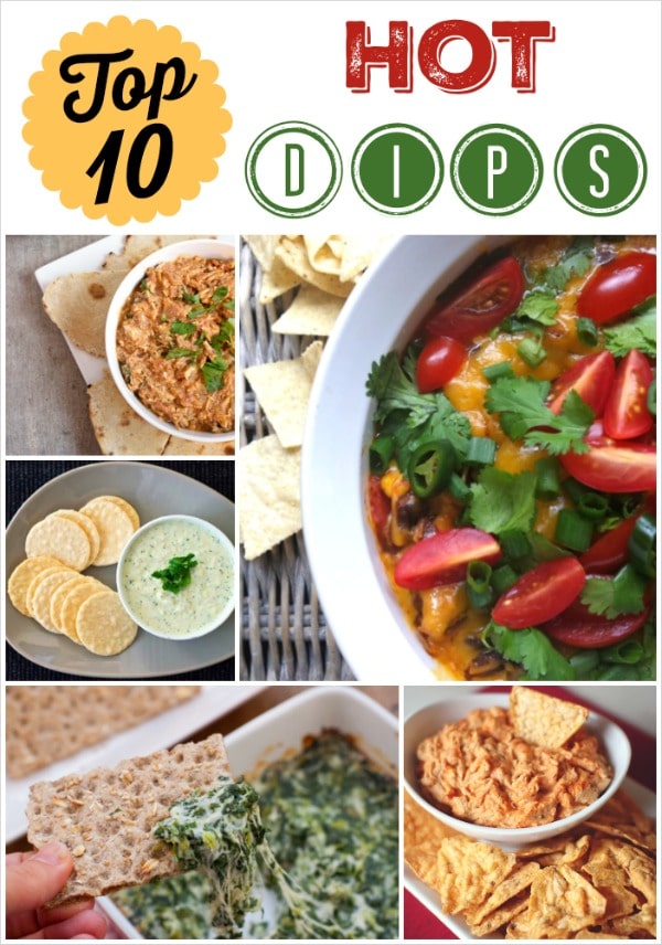 Top 10 Healthy Hot Appetizer Dips {www.TwoHealthyKitchens.com}