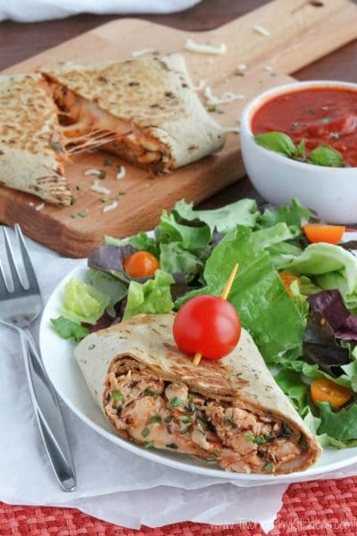 Easy Chicken Parmesan Wraps - Two Healthy Kitchens