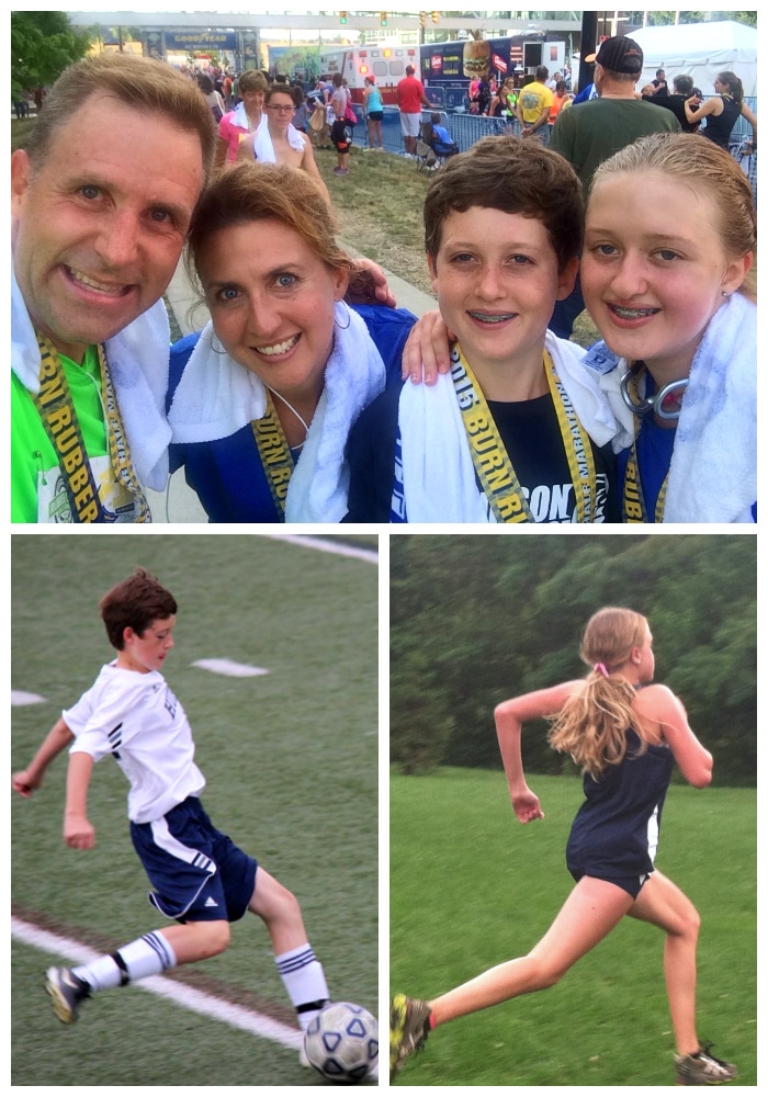 Family sports collage