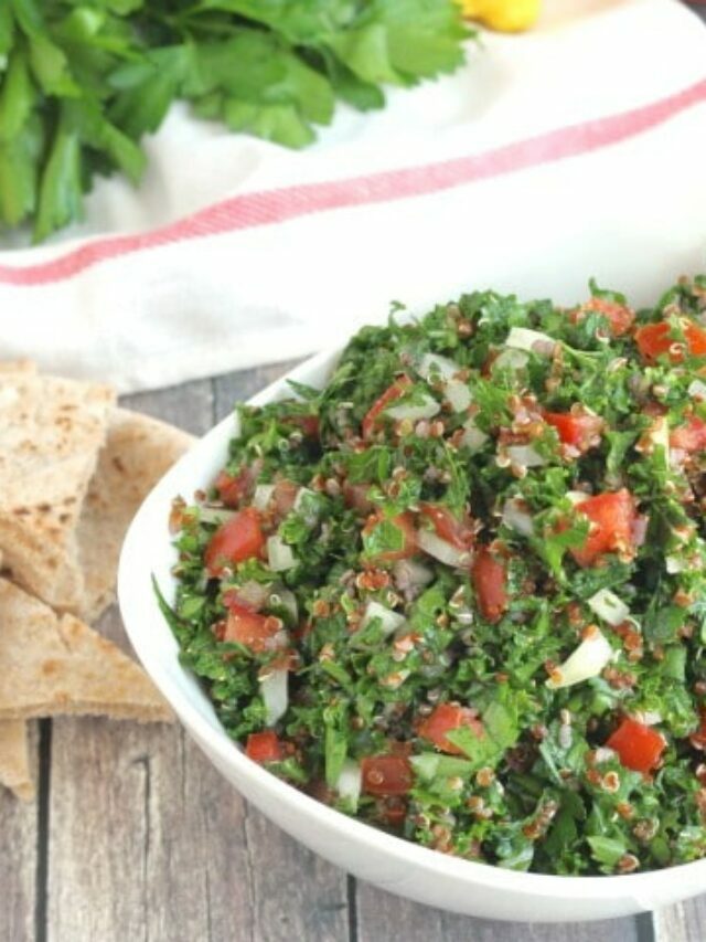 Easy Kale and Quinoa Tabouli Salad Story