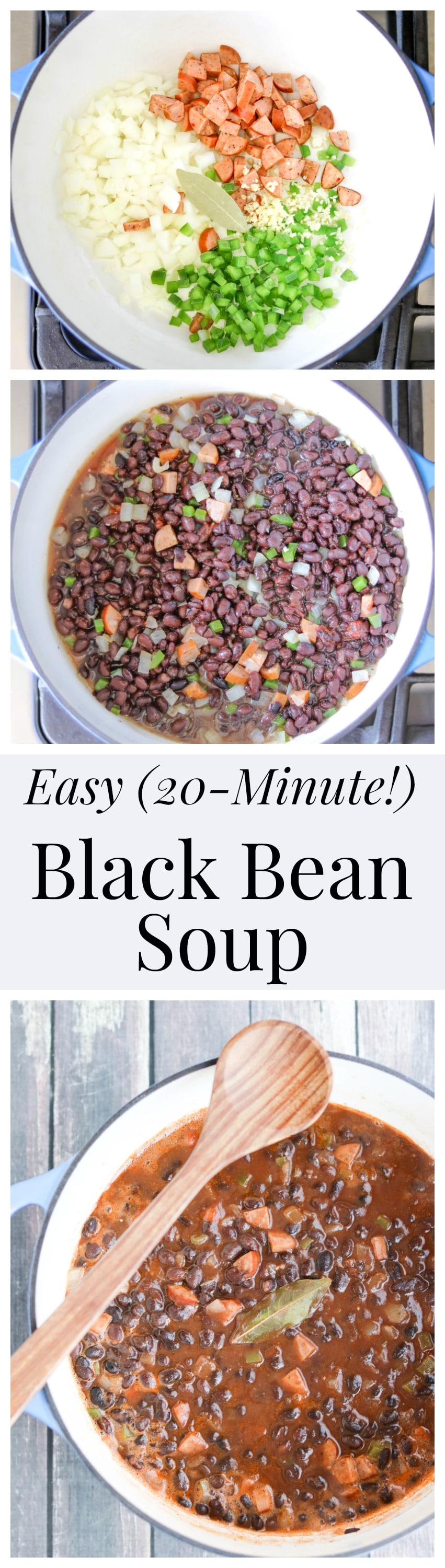 This Easy Black Bean Soup is rich, hearty and filling - and cooks in just 20 minutes! Bonus: we've got directions for crispy-crunchy Cumin-Dusted Bread Bowls that are perfect for serving this delicious soup! AD | www.TwoHealthyKitchens.com