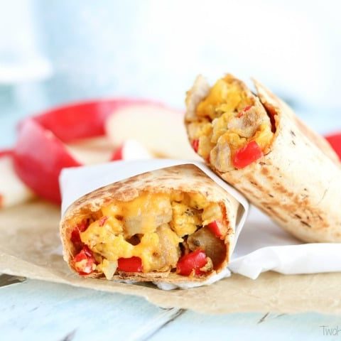 Chicken-Apple Sausage Breakfast Burritos (Freezable Make-Ahead!)