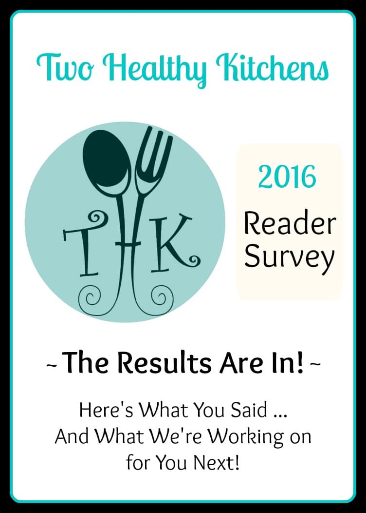 Two Healthy Kitchens 2016 Reader Survey Results | www.TwoHealthyKitchens.com