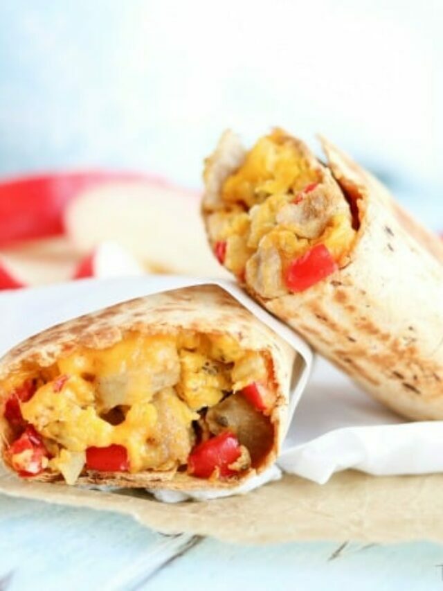 Chicken-Apple Sausage Breakfast Burritos Story