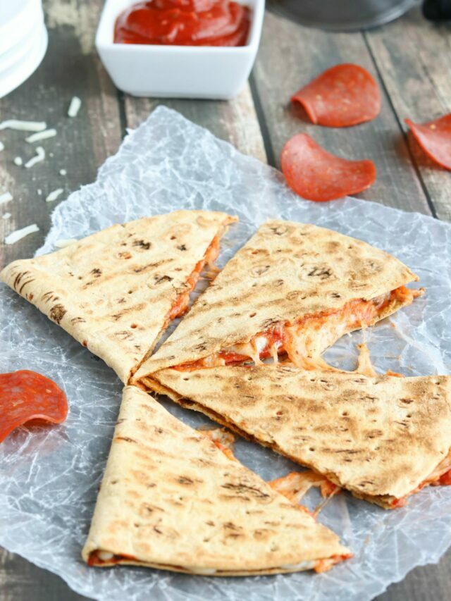 5-Minute Pepperoni Pizza Quesadilla Story