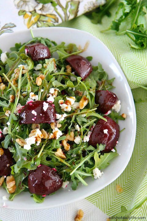 You’ll love these #1 most popular, healthy salad recipes from top bloggers! From spring’s rhubarb, to all those gorgeous summer veggies, to cranberries and butternut squash for the holidays - these salad recipes are year-round favorites! | www.TwoHealthyKitchens.com