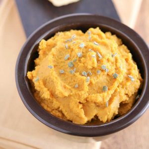 5-Minute Savory Pumpkin Hummus with Fresh Sage - Two Healthy Kitchens