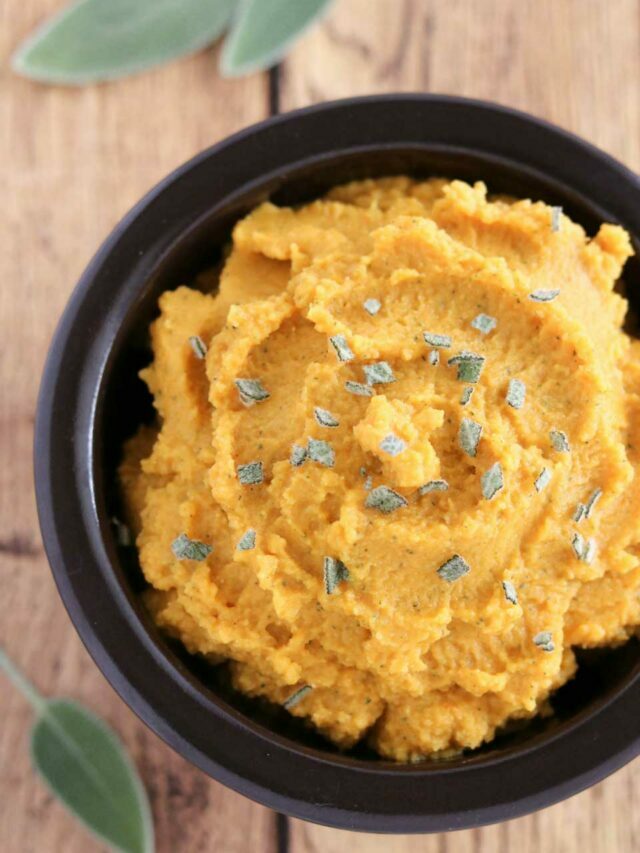 5-Minute Savory Pumpkin Hummus with Fresh Sage Story