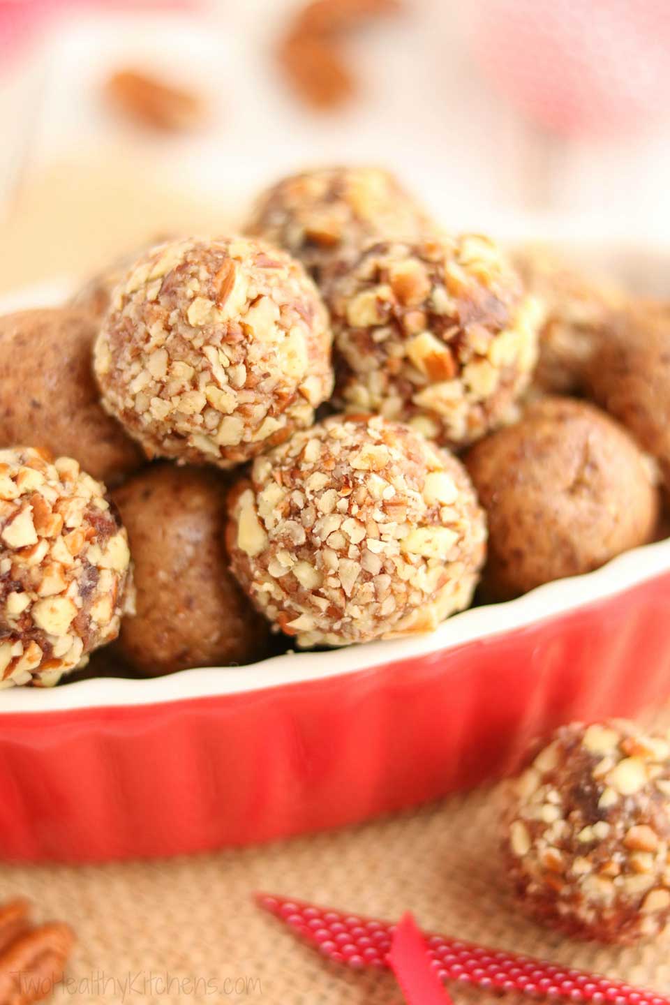 No Bake Gingerbread Date Balls Two Healthy Kitchens