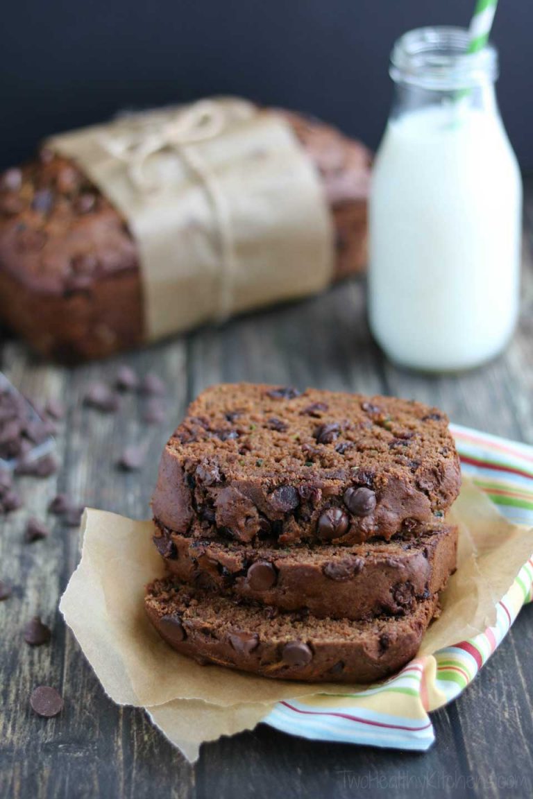 Cherry-Chocolate Zucchini Bread - Two Healthy Kitchens