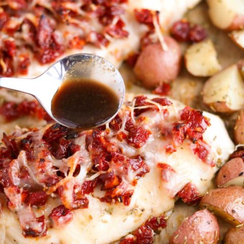 Sheet Pan Chicken and Potatoes with Rosemary, Sun-Dried Tomatoes and ...