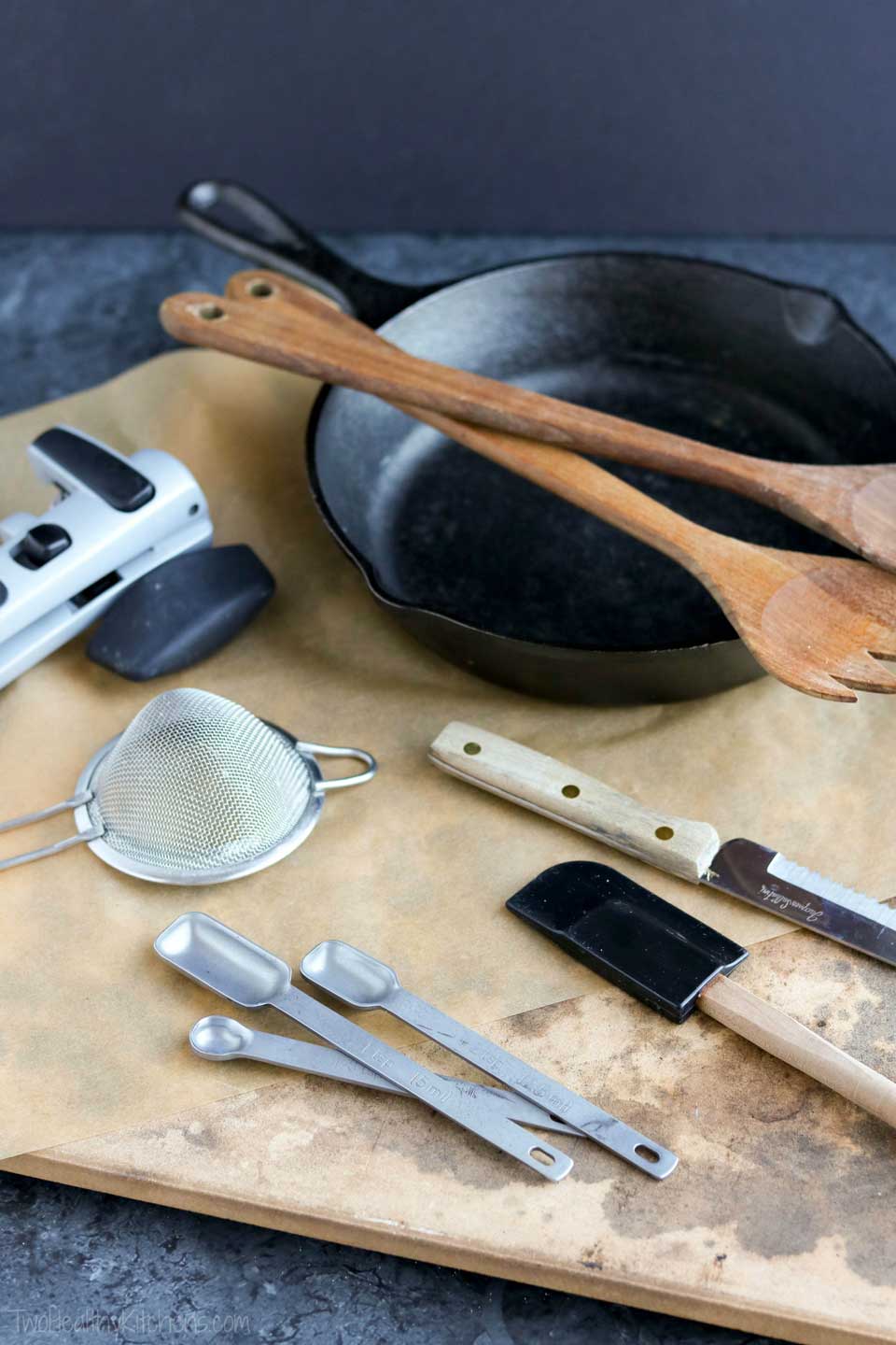 Don’t forget that mise en place also includes gathering the utensils and cooking tools you need for a recipe!