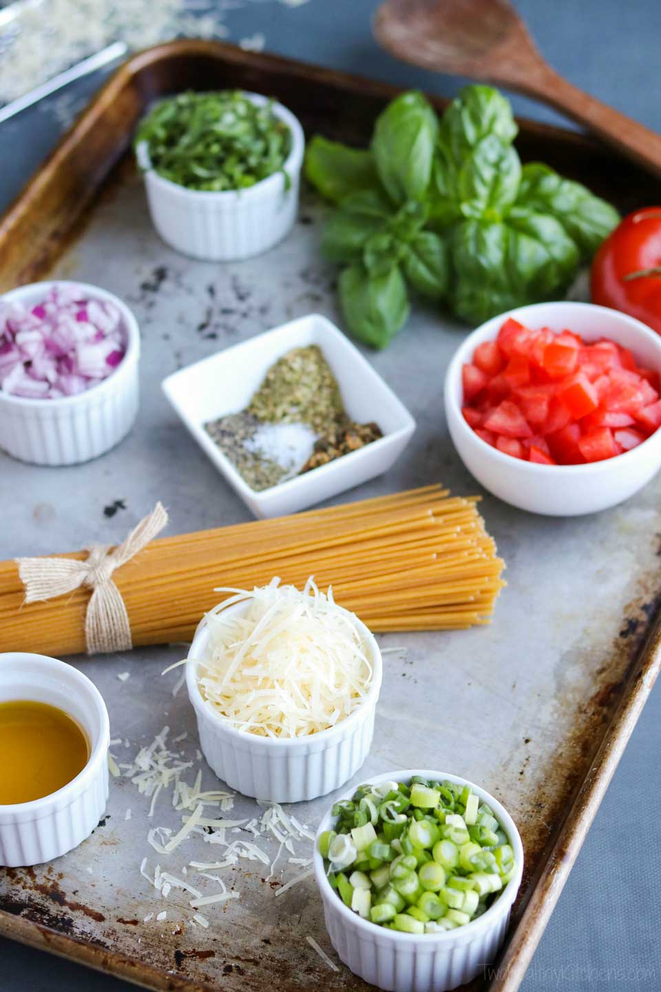 Want to cook like a chef? Want to meal plan better and be quicker in the kitchen? Mastering the idea of mise en place is key! It can be helpful to keep all your ingredients in prep bowls on a movable sheet pan, so your prep station can move around the kitchen wherever it’s needed.