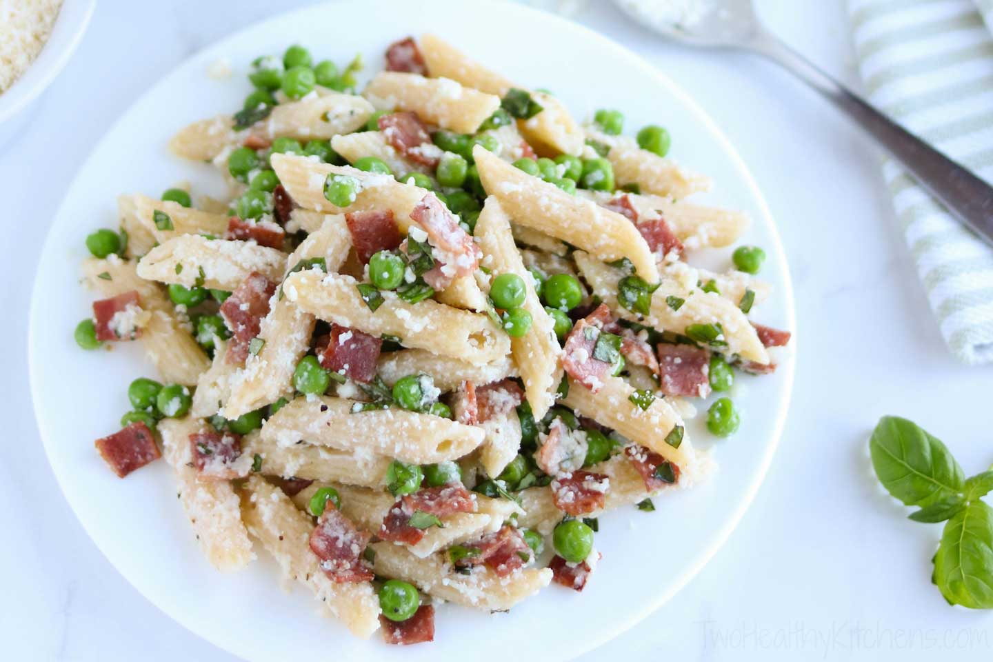 Bacon pasta recipes are classically popular choices, but our lightened-up recipe is one you can truly feel great about serving!