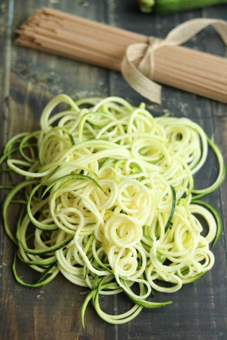 Easy Zoodles Recipe (Zucchini Noodles for Beginners) - Two Healthy Kitchens