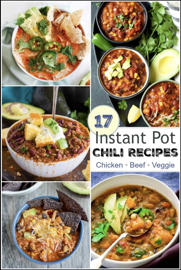 These Instant Pot Chili Recipes take everything you love about a slow-simmered, cozy pot of chili ... and have it steaming hot and ready for you in no time flat! (Hurray for electric pressure cookers!) From leaner turkey chili and chicken chili recipes, to classic beef chili recipes, and even vegan and vegetarian chili recipes ... there's something here for everyone! #instantpot #pressurecooking #pressurecooker #chili #comfortfood #easydinner #healthyrecipes #recipes | www.TwoHealthyKitchens.com