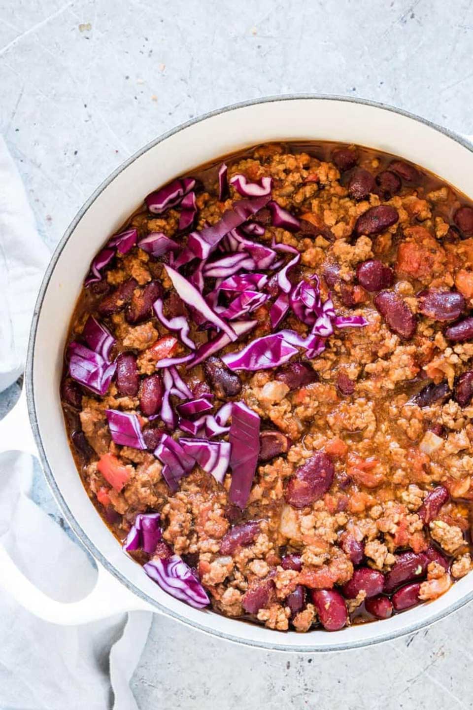 This Instant Pot Chilli in 25 Minutes from Bintu at Recipes from a Pantry is specifically a beef chili recipes, but Bintu says you can easily substitute leaner turkey, too. And hey – if you love this idea, be sure to check out our other 16 chili recipes, all created for the pressure cooker!
