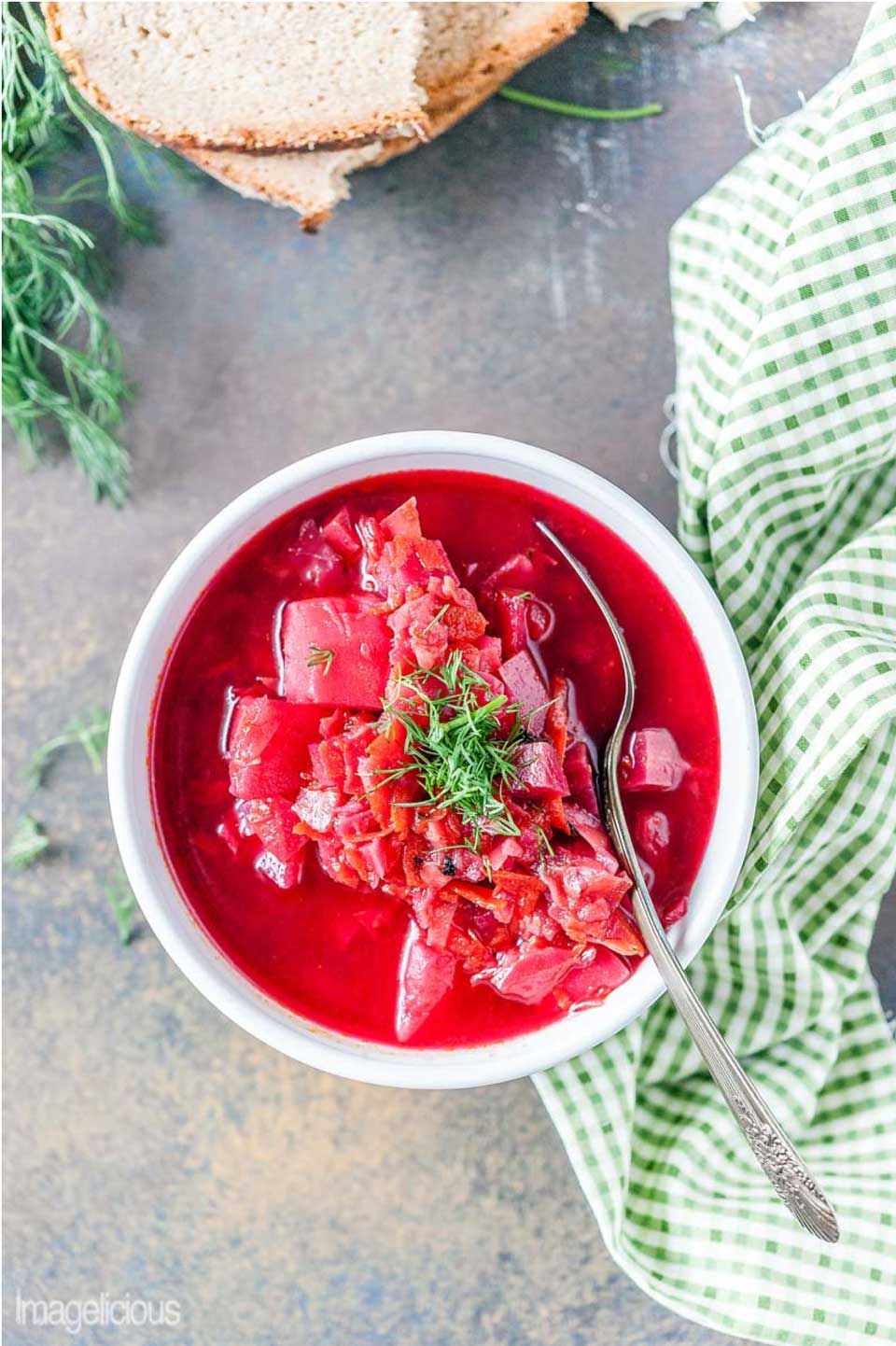 Looking for a quick, easy way to make vegetable soup? You’ve gotta try making veggie soups in your pressure cooker! We’ve got lots of ideas lined up for you, including this gorgeous Instant Pot Borsch (vegan) from Julia at Imagelicious!