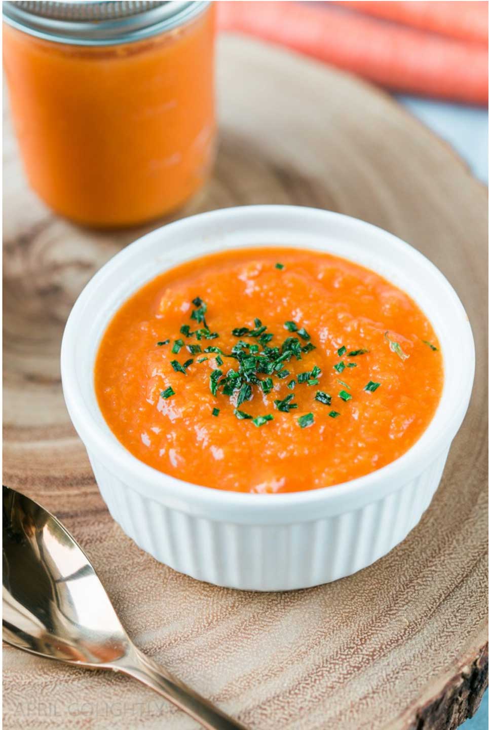 The Easter Bunny would definitely approve of this gorgeous vegan Instant Pot Carrot Soup from April at April Golightly! Be sure to check out our full line-up of pressure cooker vegetable soup recipes, too!
