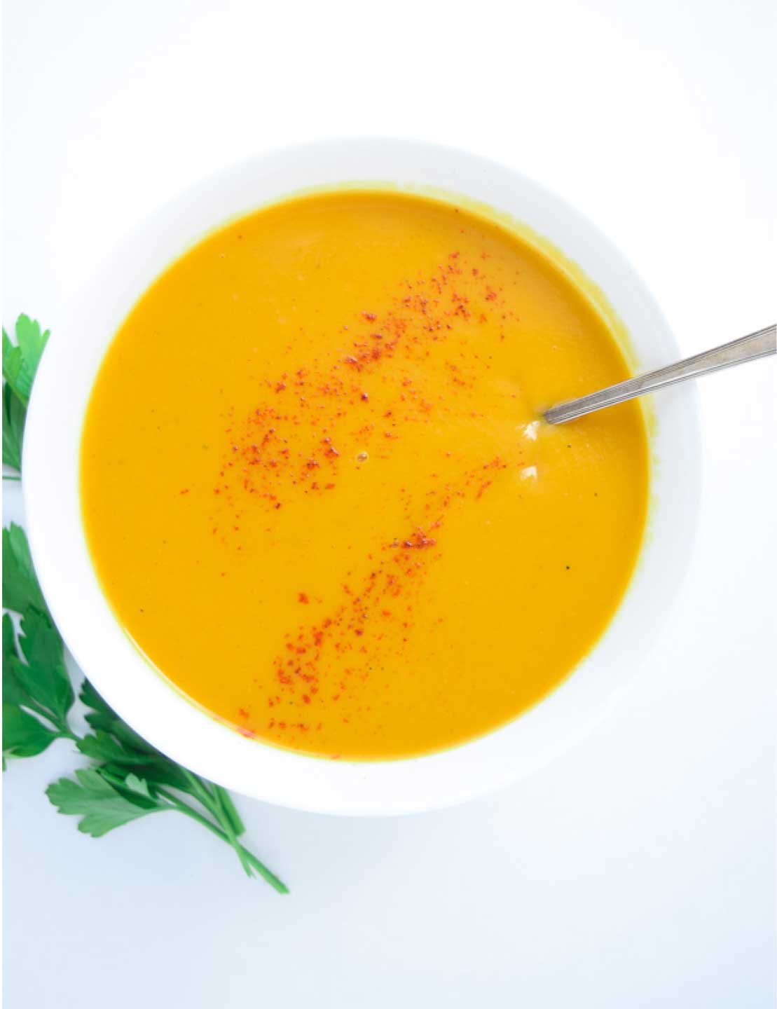 Our list of Instant Pot vegetable soup recipes includes many that are vegan or, like this Instant Pot Detox Turmeric Veggie Soup from Nikki at Tastythin, can be adapted to be made vegan.